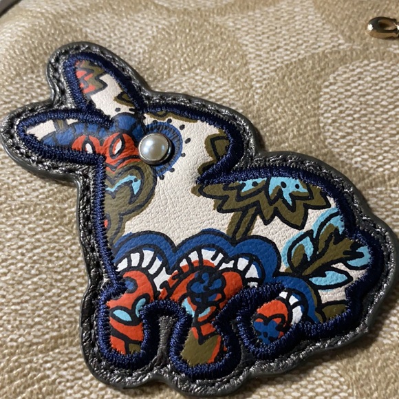 Coach Bunny & Stars Varsity Patch Crossbody Pouch - Picture 4 of 17